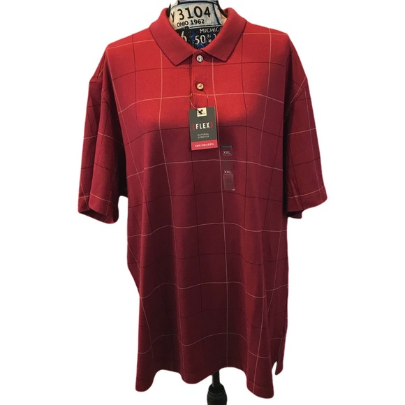 Van Heusen Other - 🇺🇸ALS🇺🇸 NWT XXL Red Van Heusen Polo Shirt